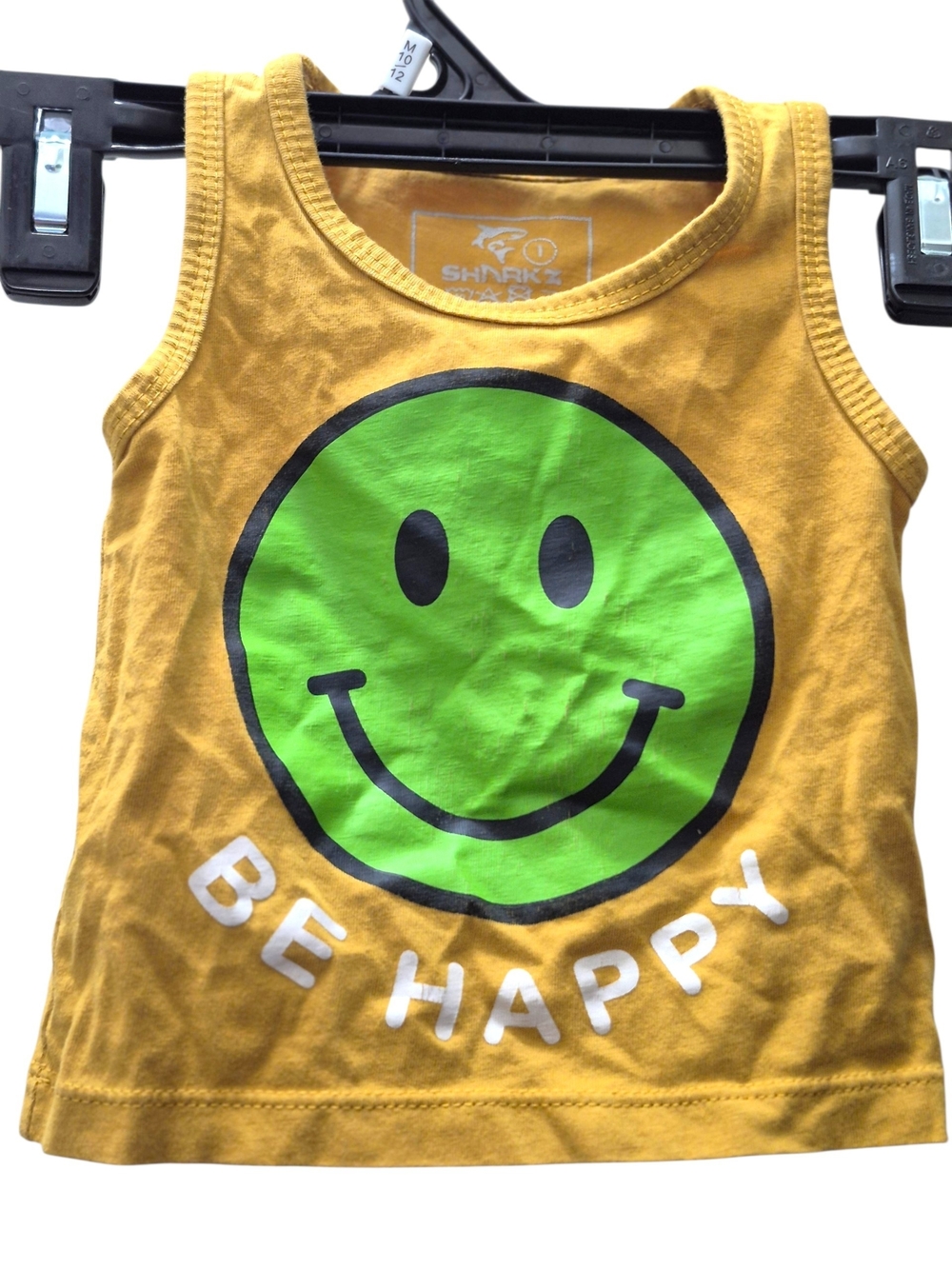 Kid Clothing, Size 12-18 Months 'Be Happy' Logo Happy Face 100% Cotton